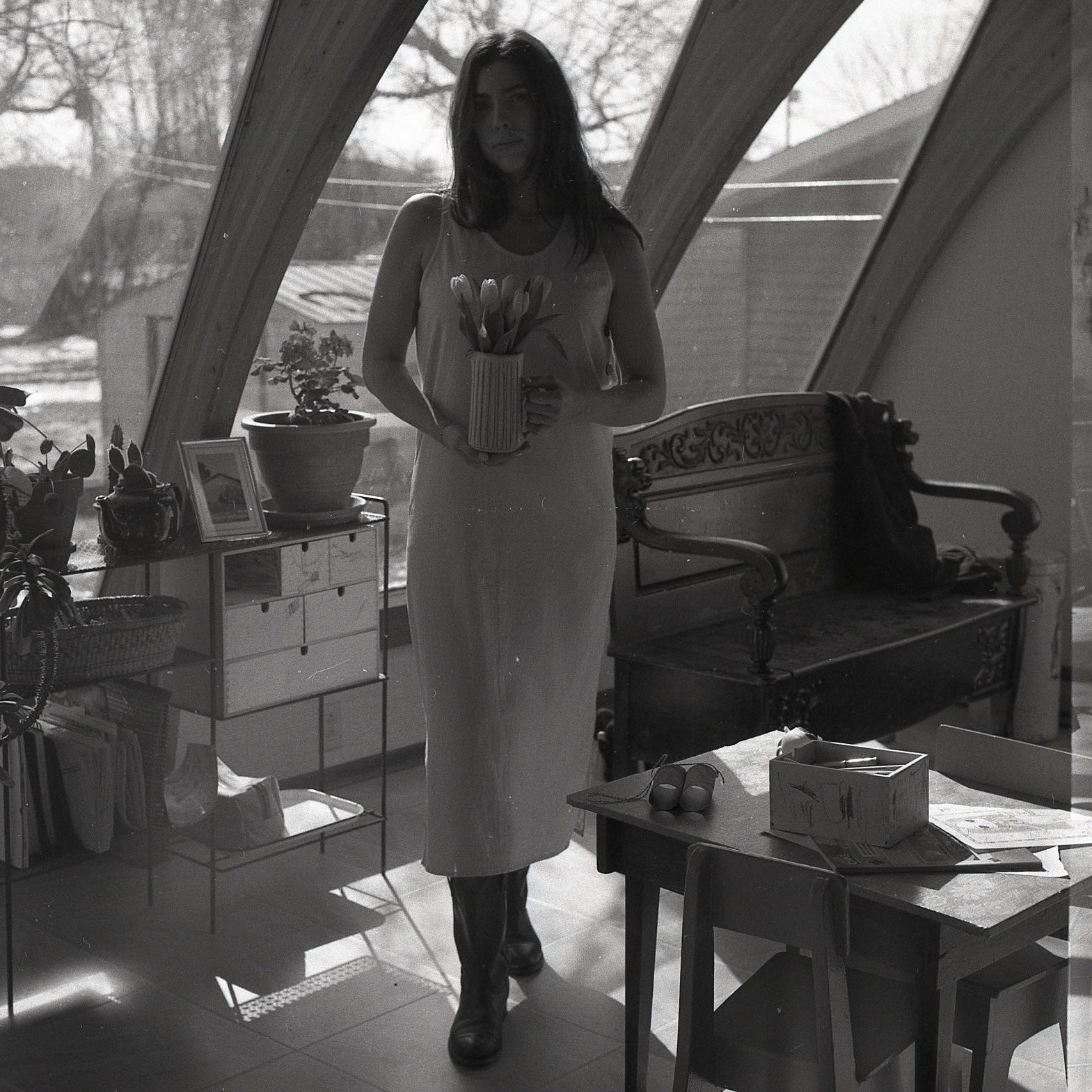 L'estate Summer Maxi Dress in Indigo Setting Suns