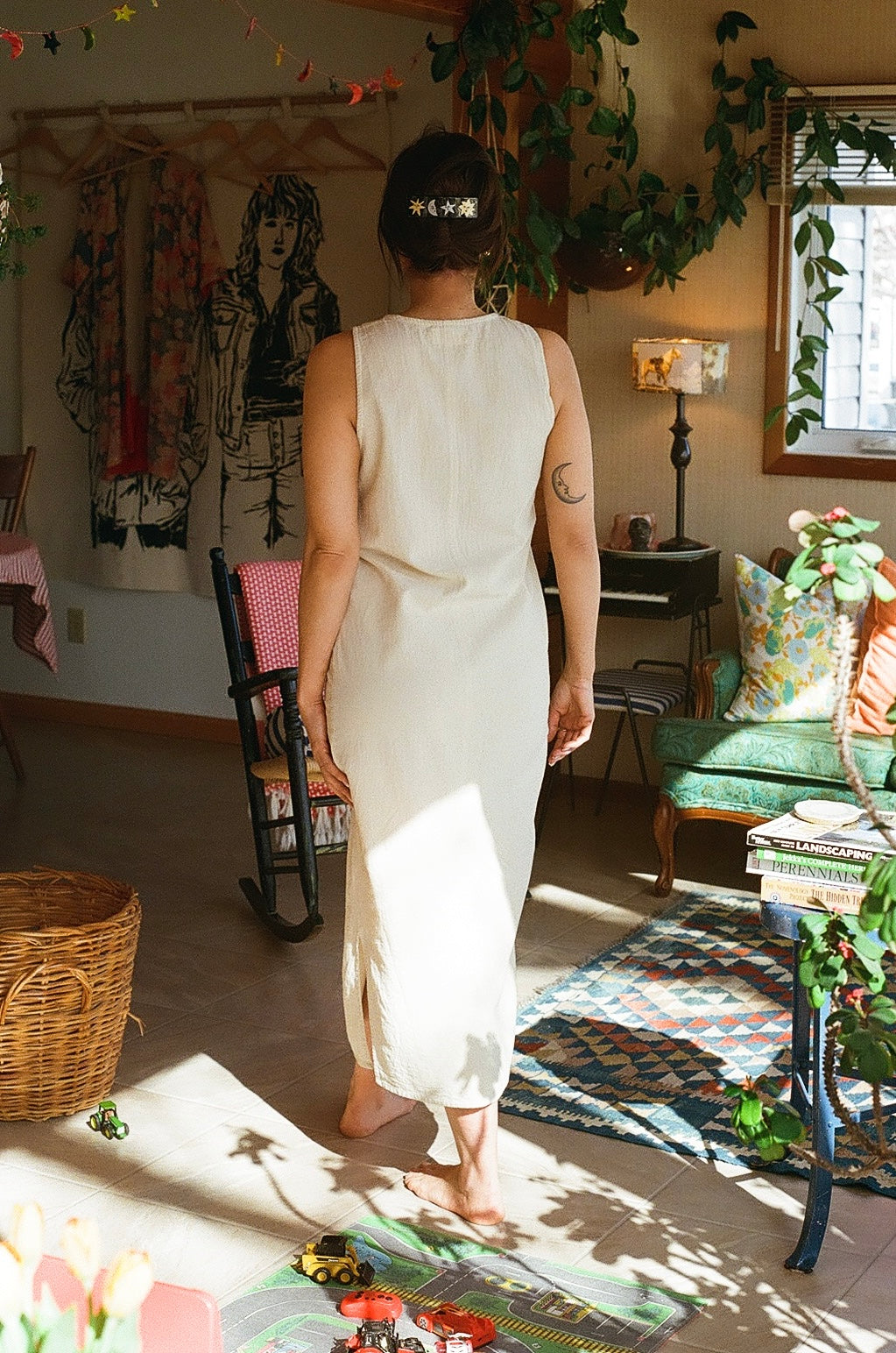L'estate Summer Maxi Dress in Natural Cotton
