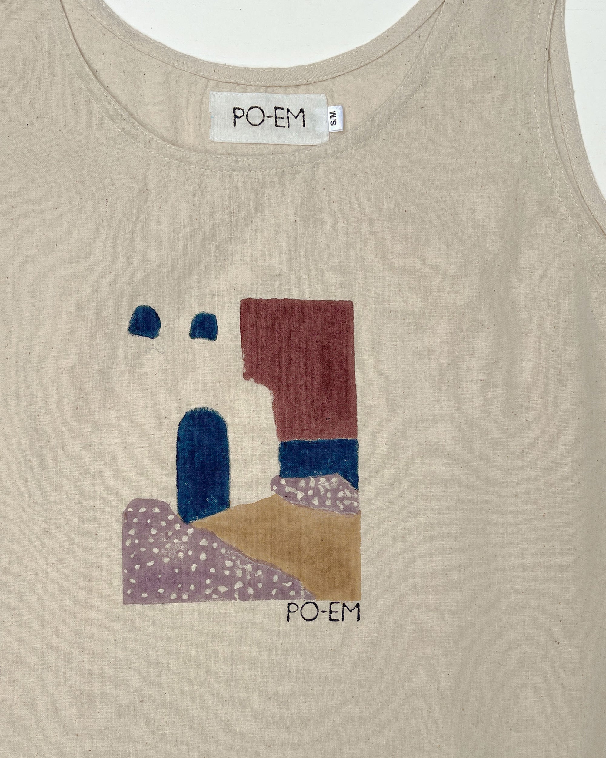 PO-EM Meet-Me-Here Long Cotton Tank Top