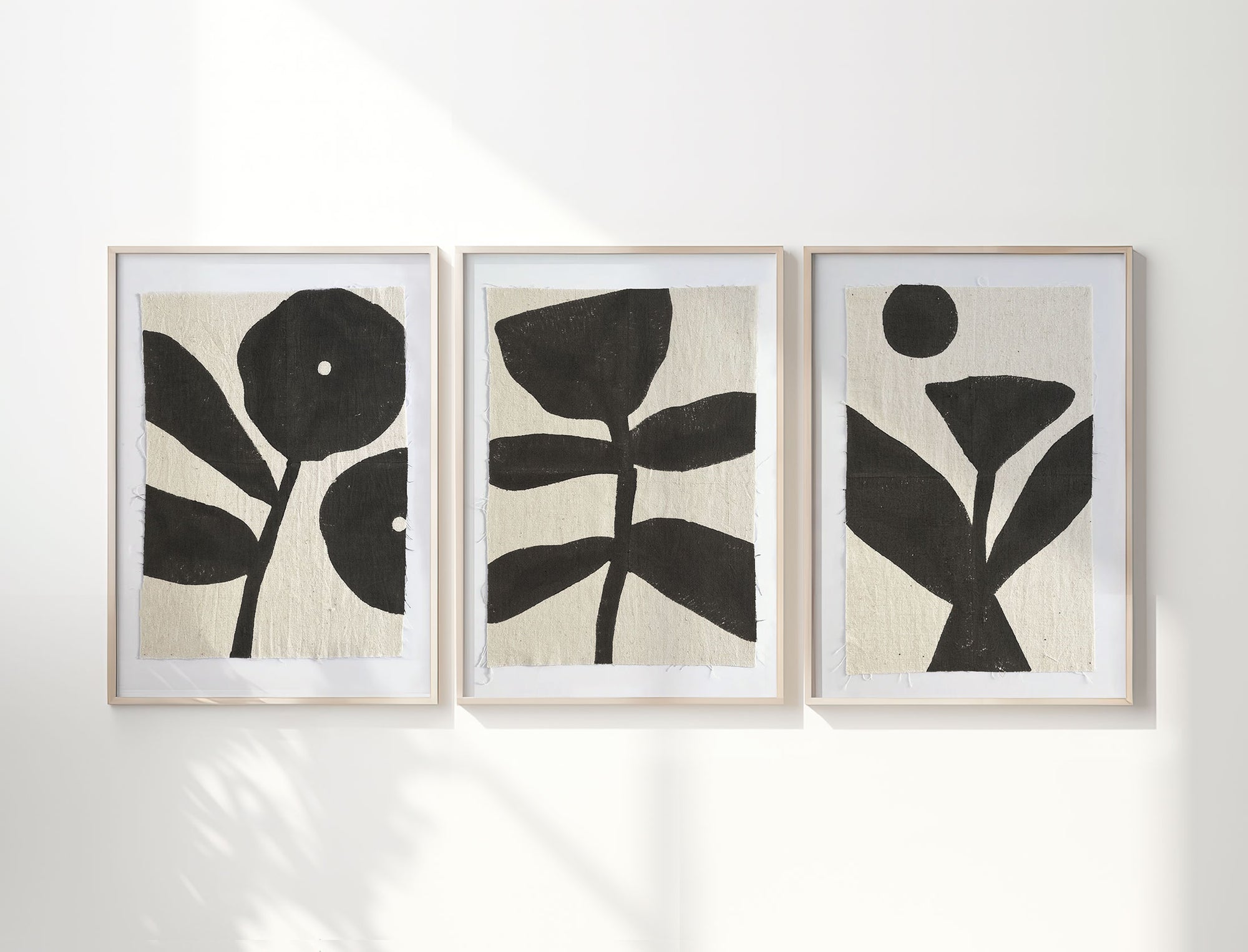 BLOCK PRINT ART | new moon tulip