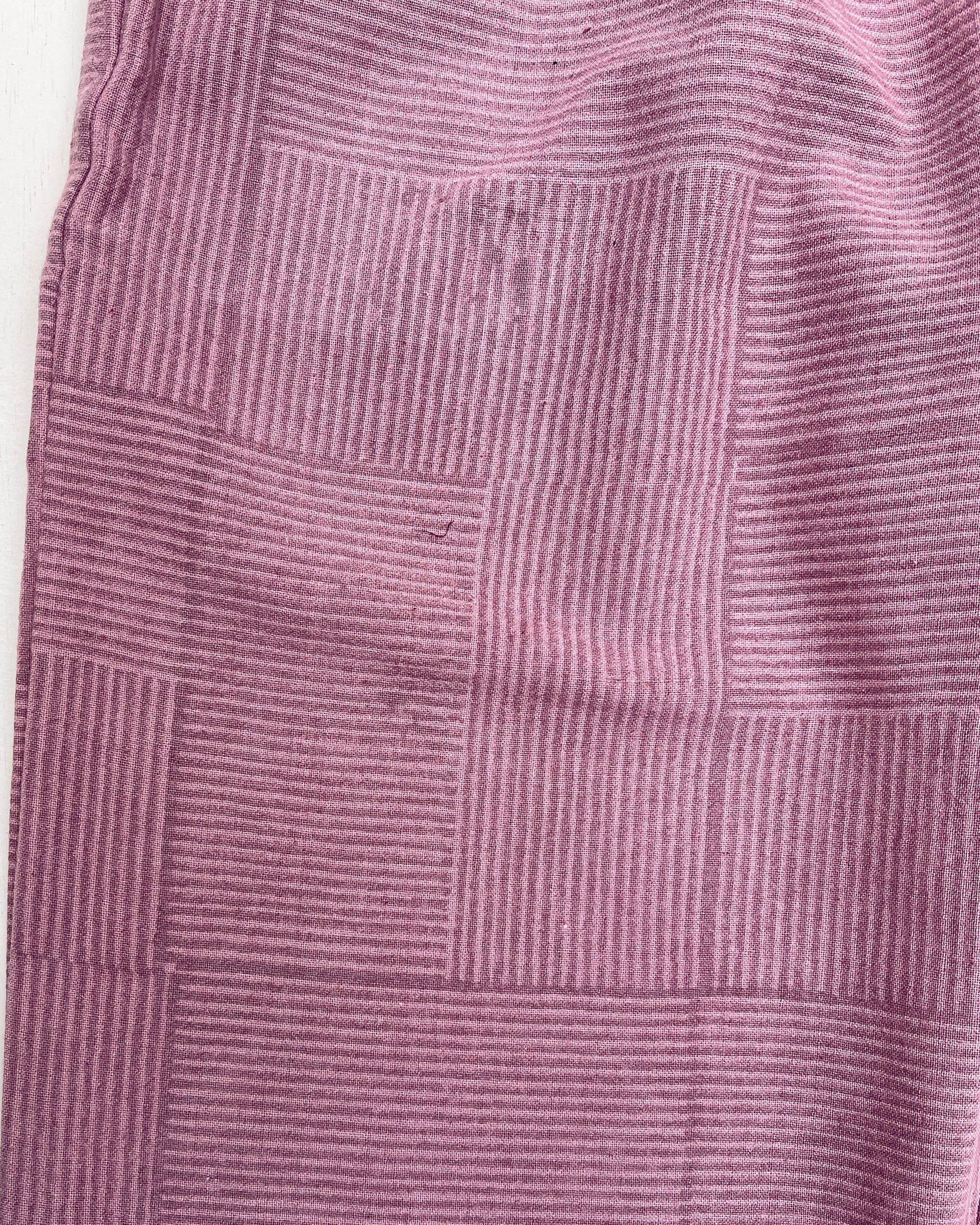 Lounger Cotton Pants in Mauve Kiss Blockprint