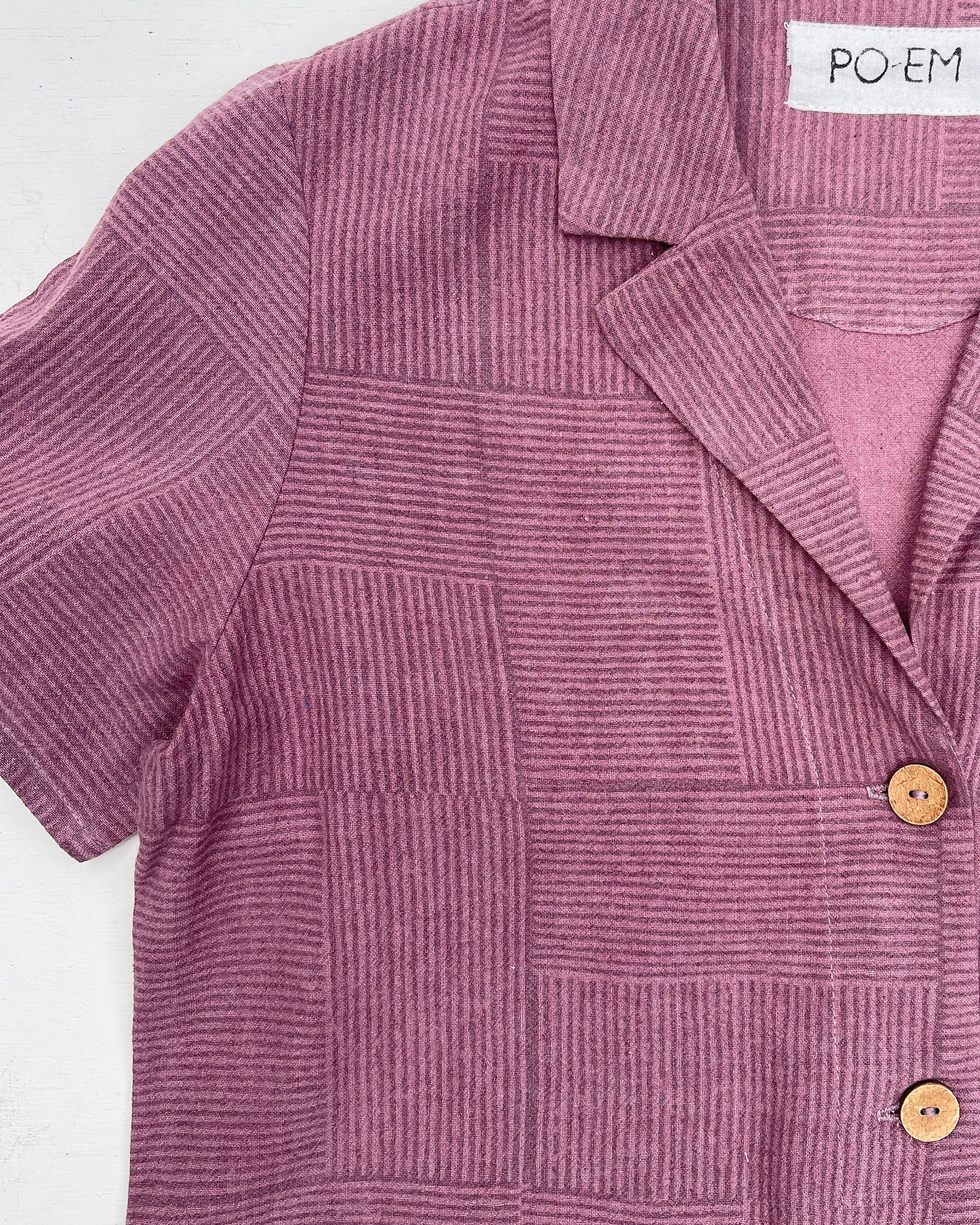 The Utile Button Blouse in Mauve