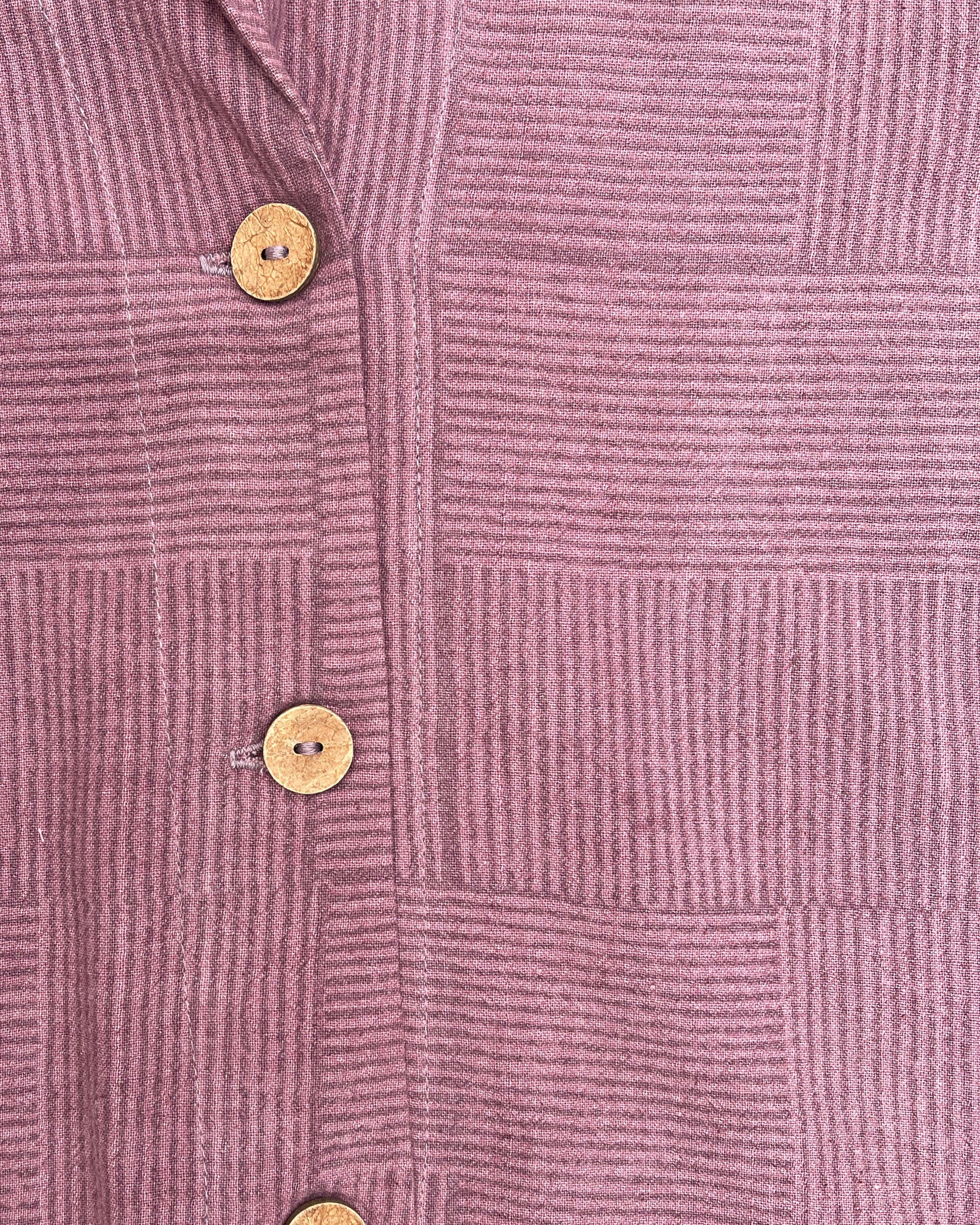 The Utile Button Blouse in Mauve