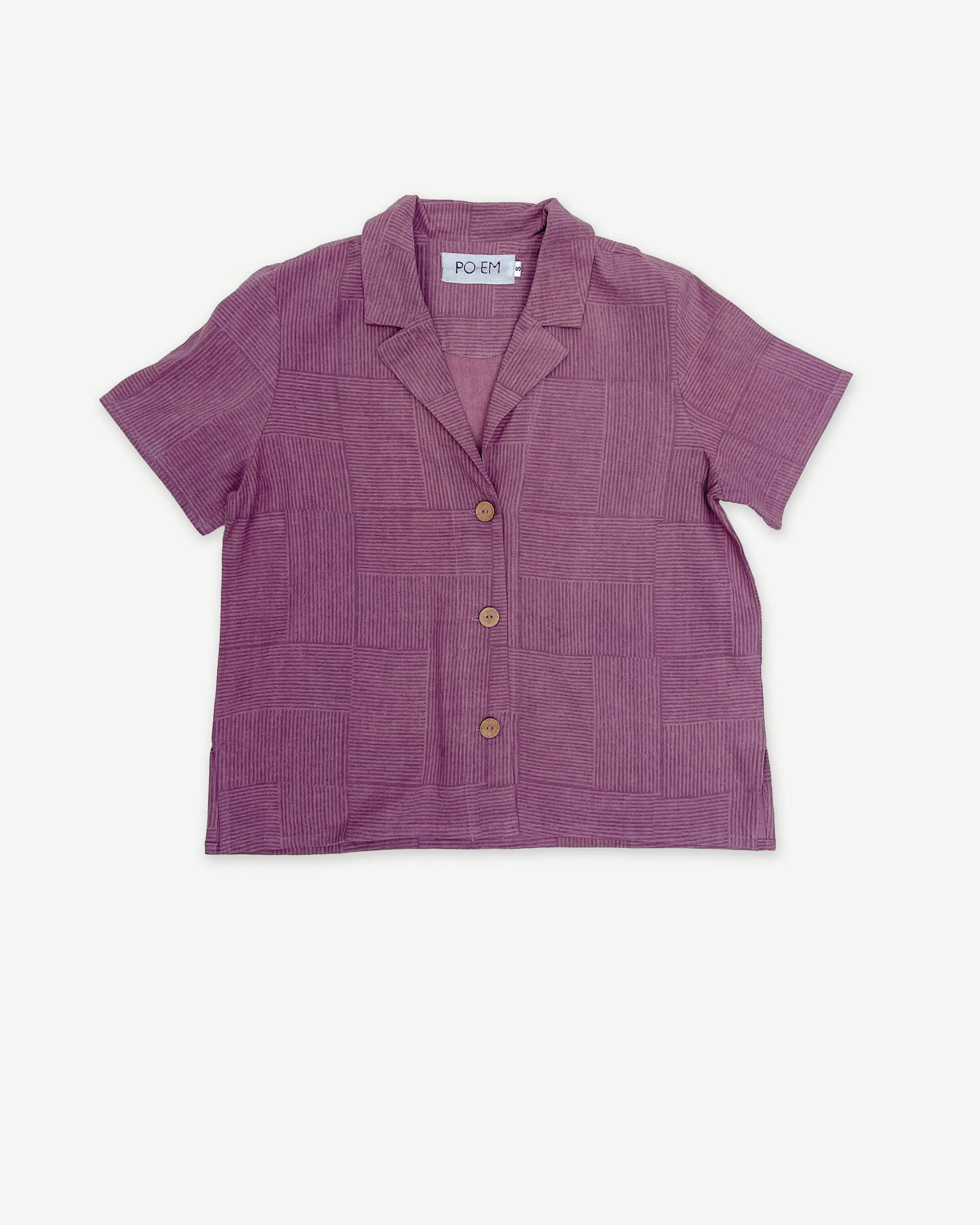 The Utile Button Blouse in Mauve