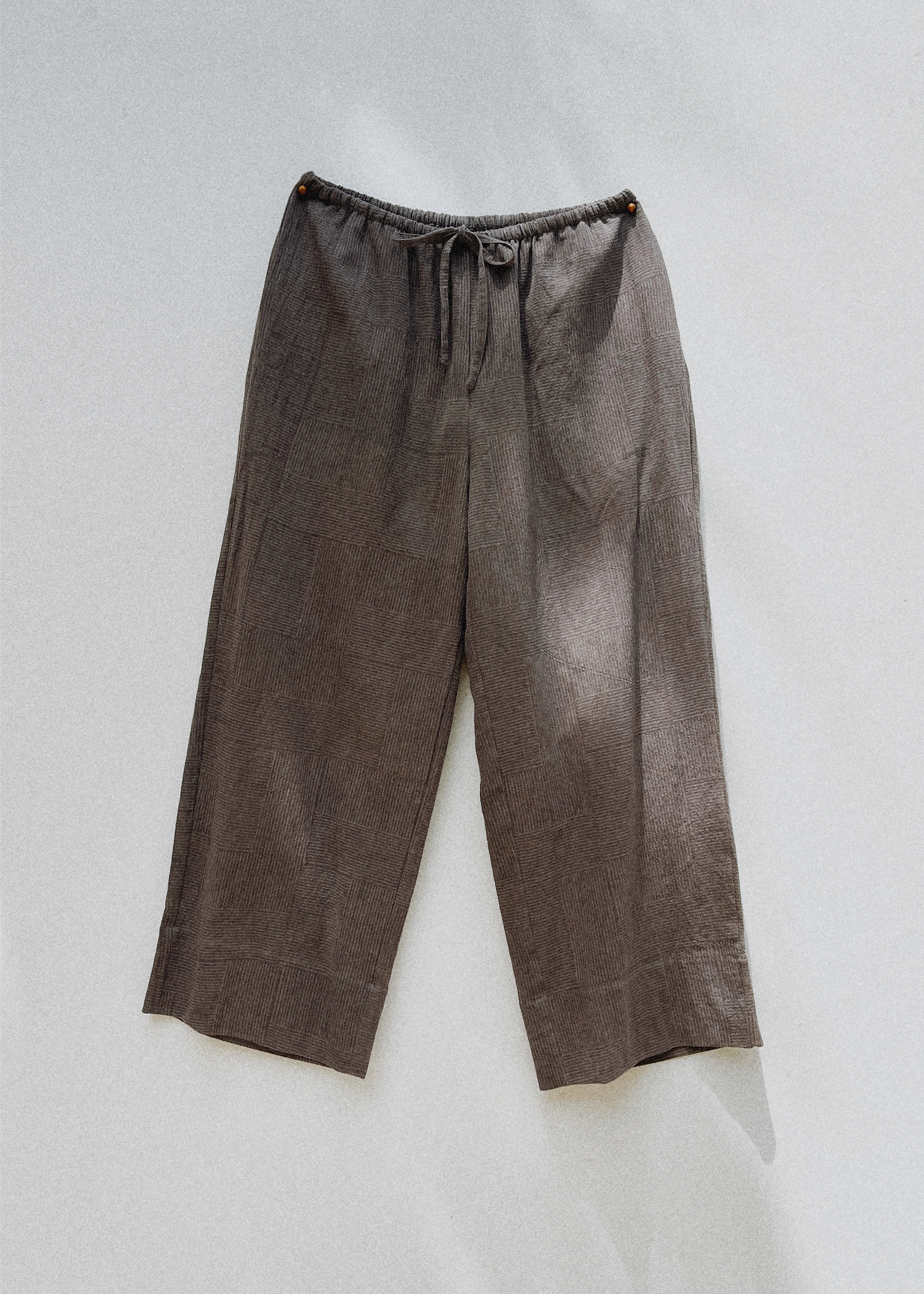 The Beachcomber Tie Cotton Pants in Bark-Basket