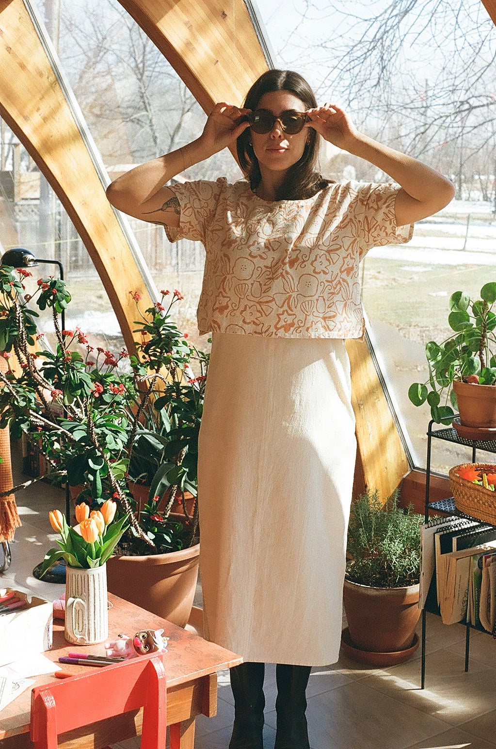 L'estate Summer Maxi Dress in Natural Cotton