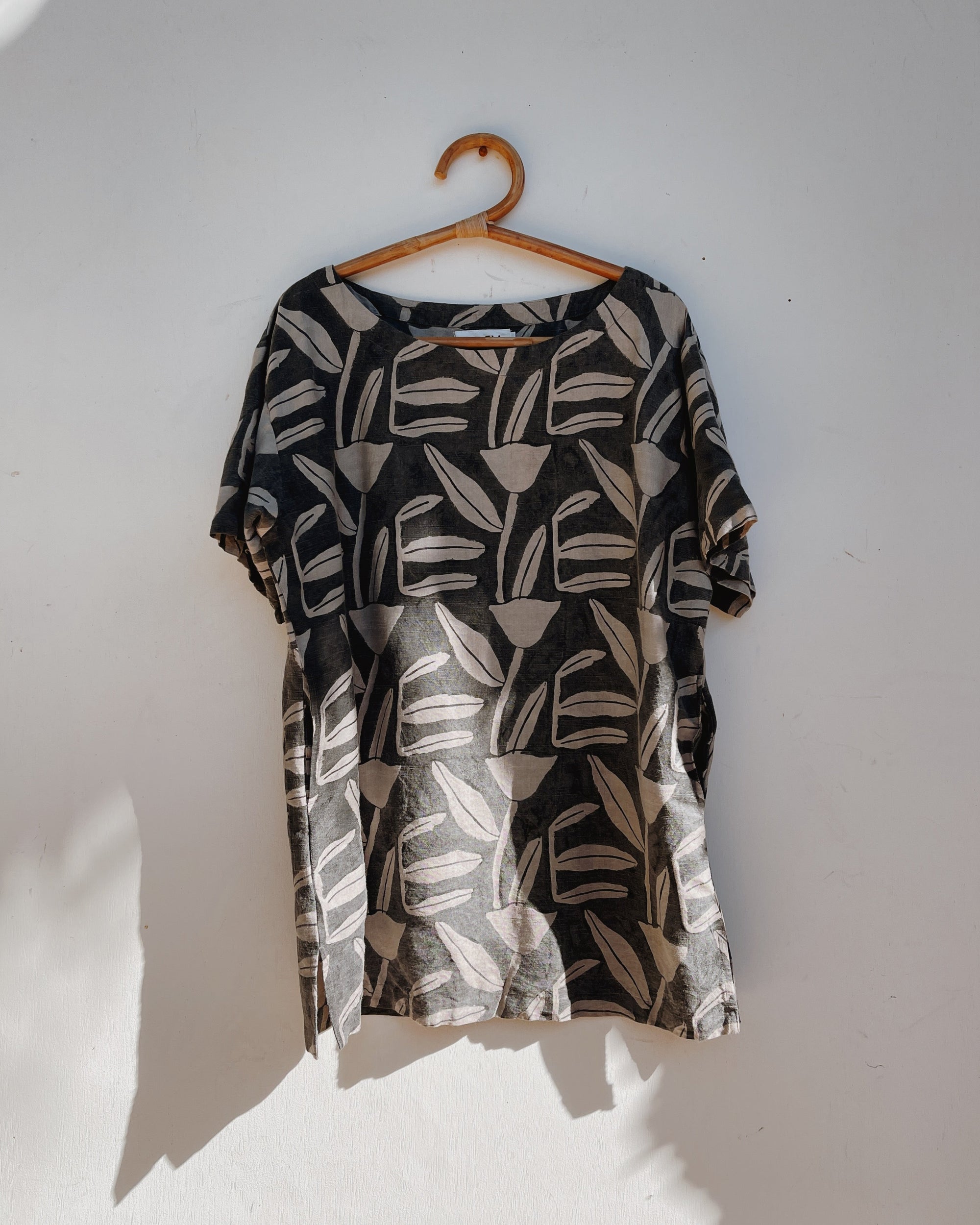 PO-EM Silk Party Dress Tulipano Block-Print