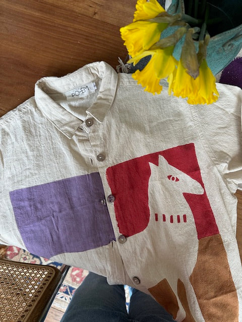 All the Horses Button Down Casa Top