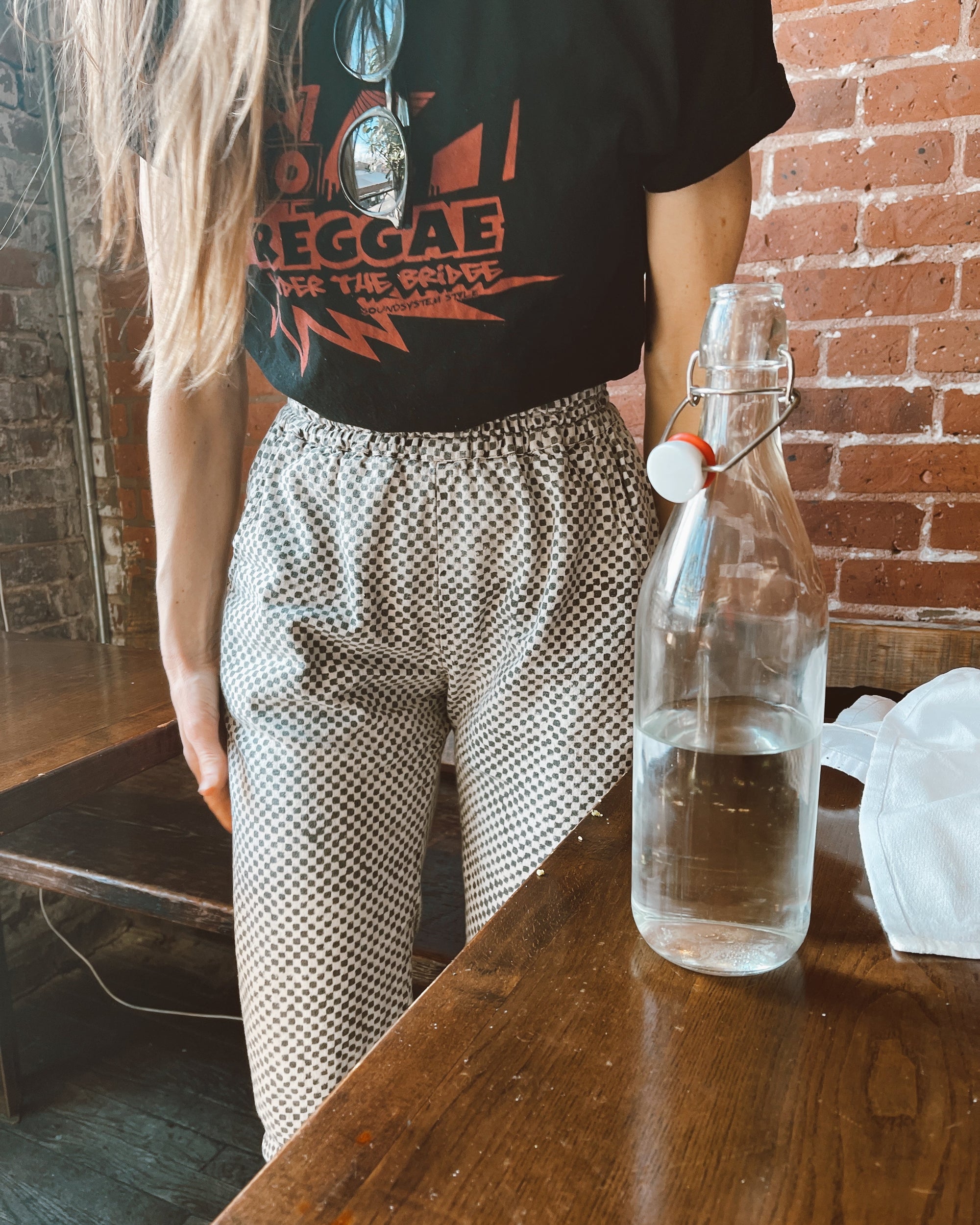 Deck Pants in Mosaic Block Print