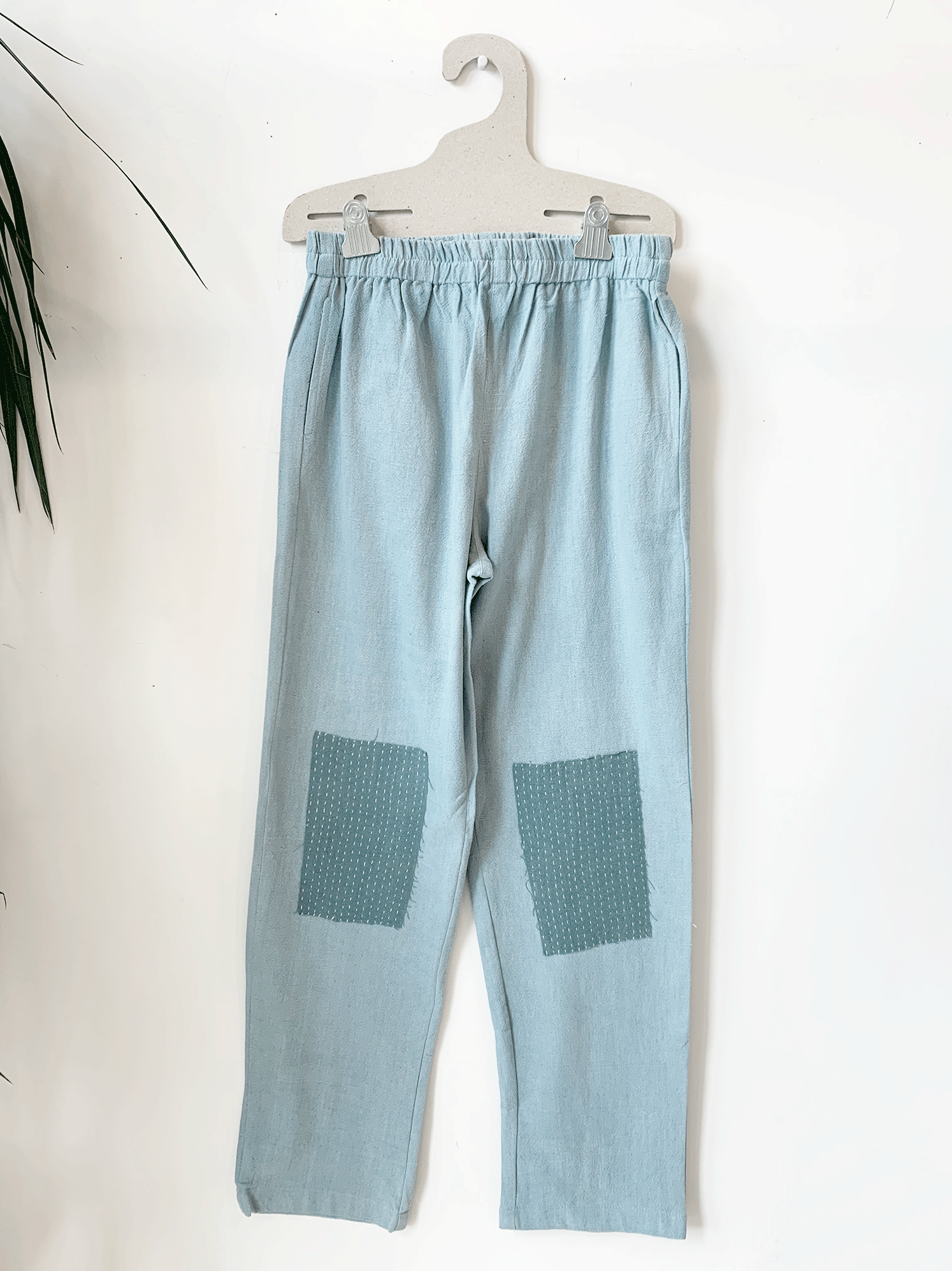 PO-EM Indigo Lounger Pants with Hand-Stitching