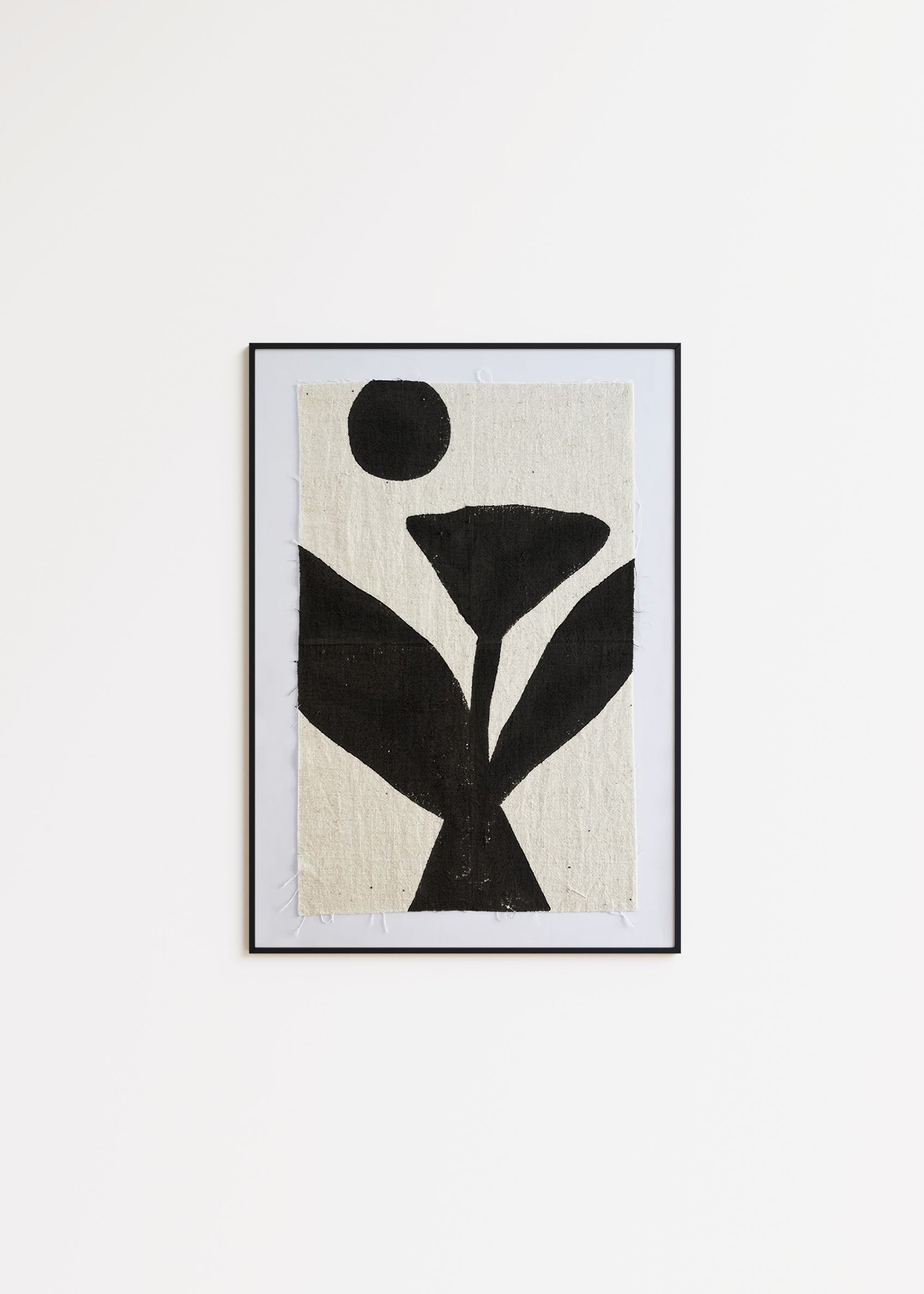 BLOCK PRINT ART | new moon tulip