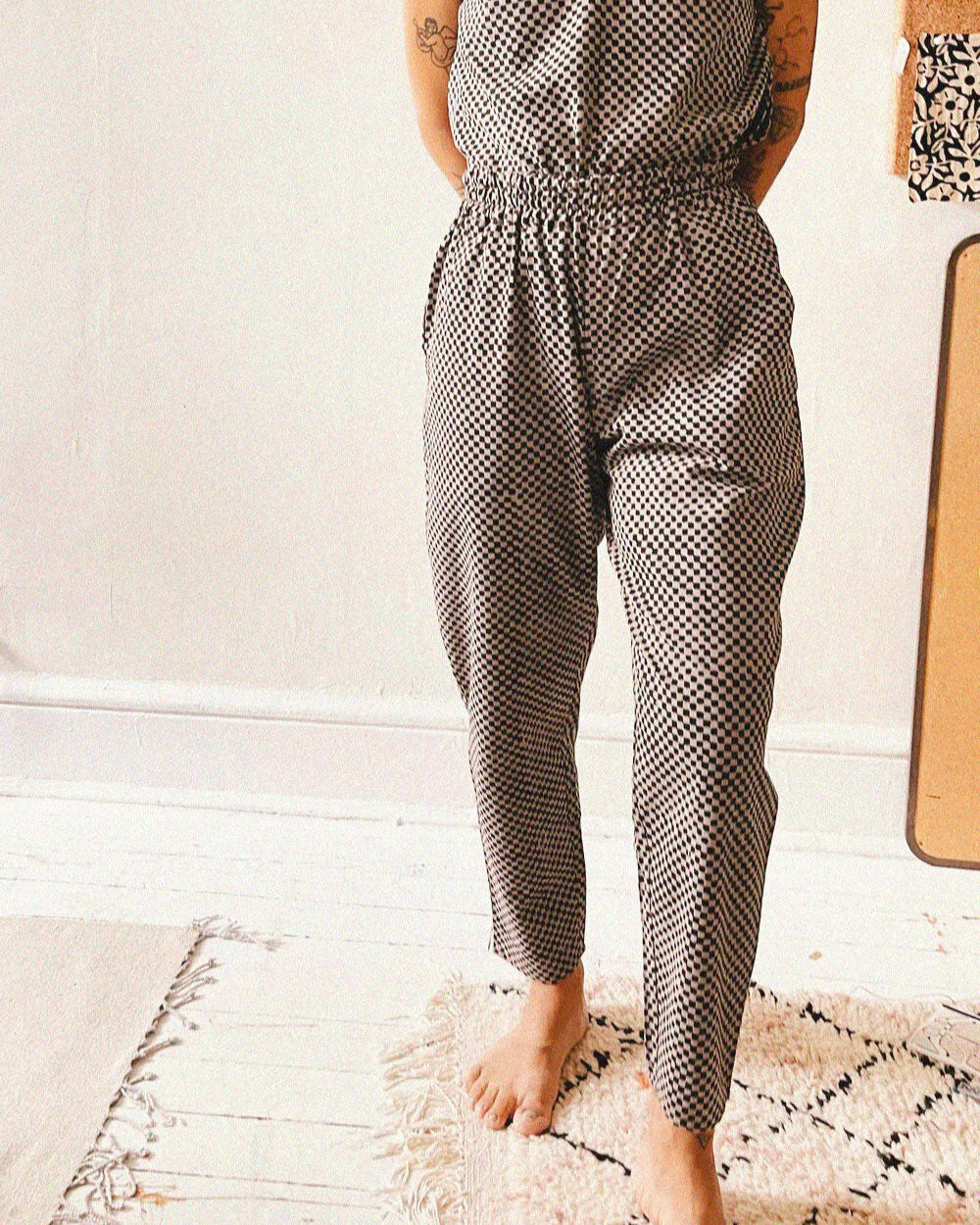 Deck Pants in Mosaic Block Print