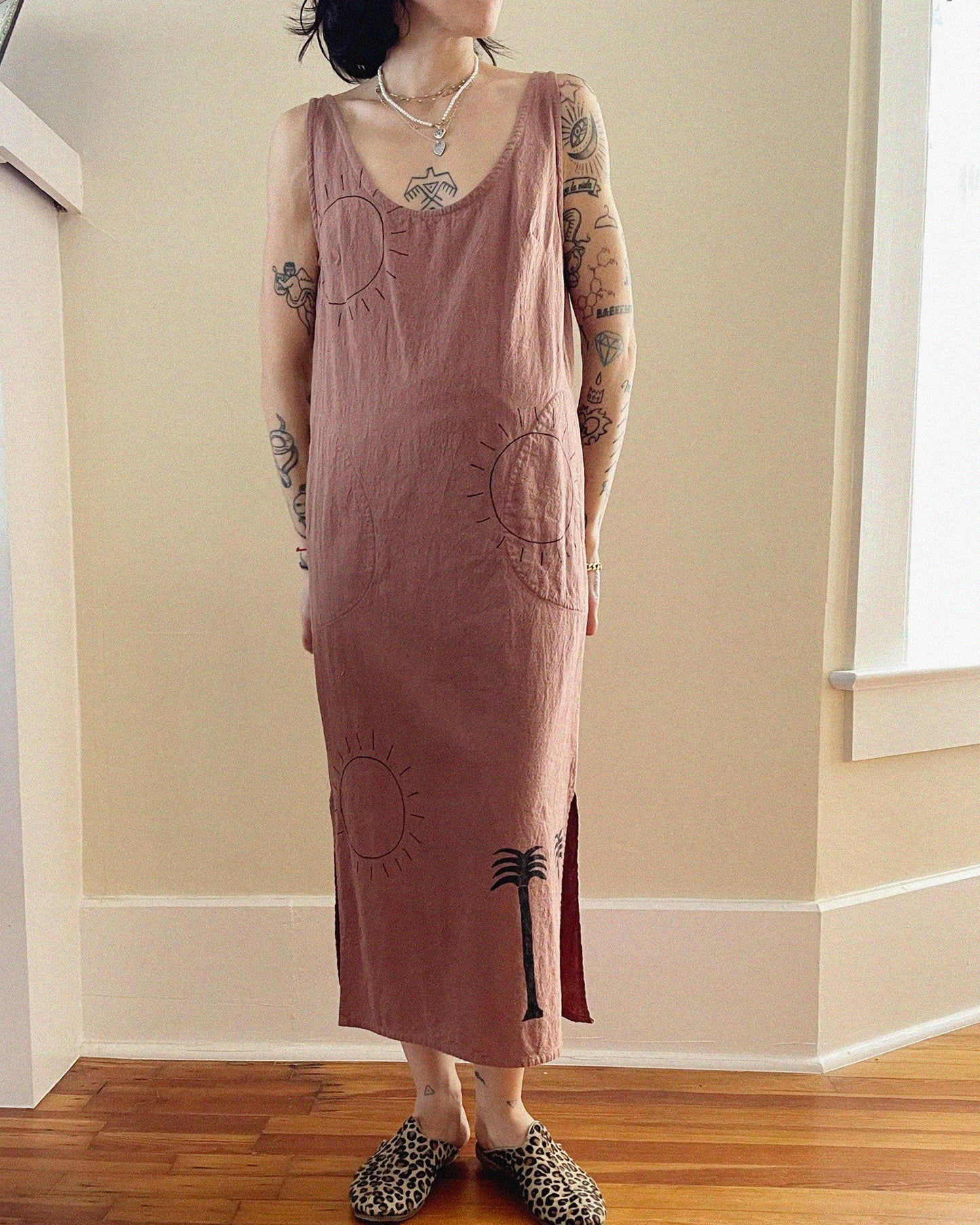 Long Sundress in Terracotta Sun