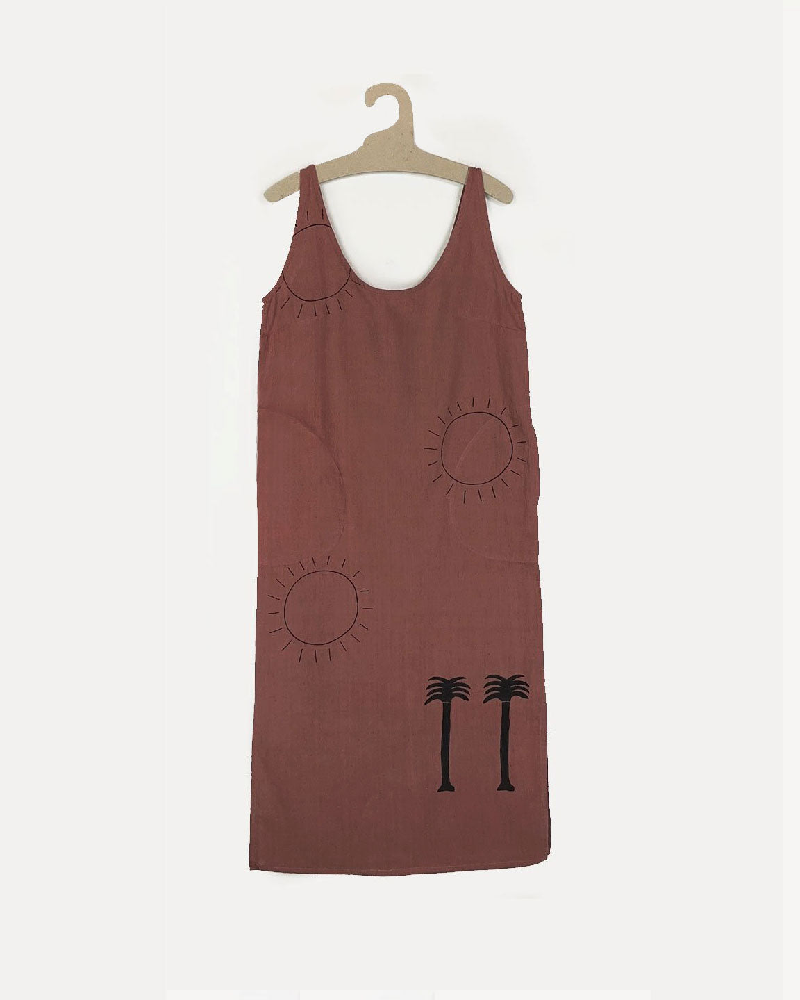 Long Sundress in Terracotta Sun