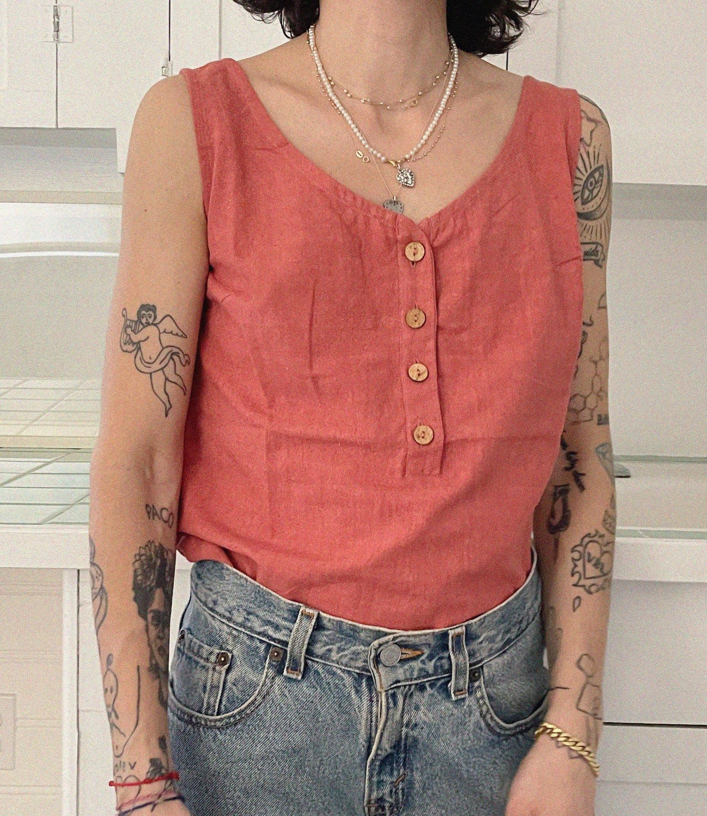BUTTON TANK | berry