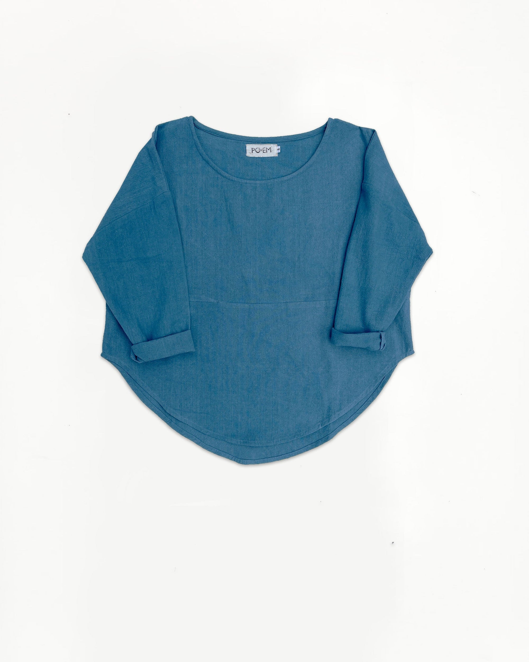 Flowy Sera Top in Handloom Indigo