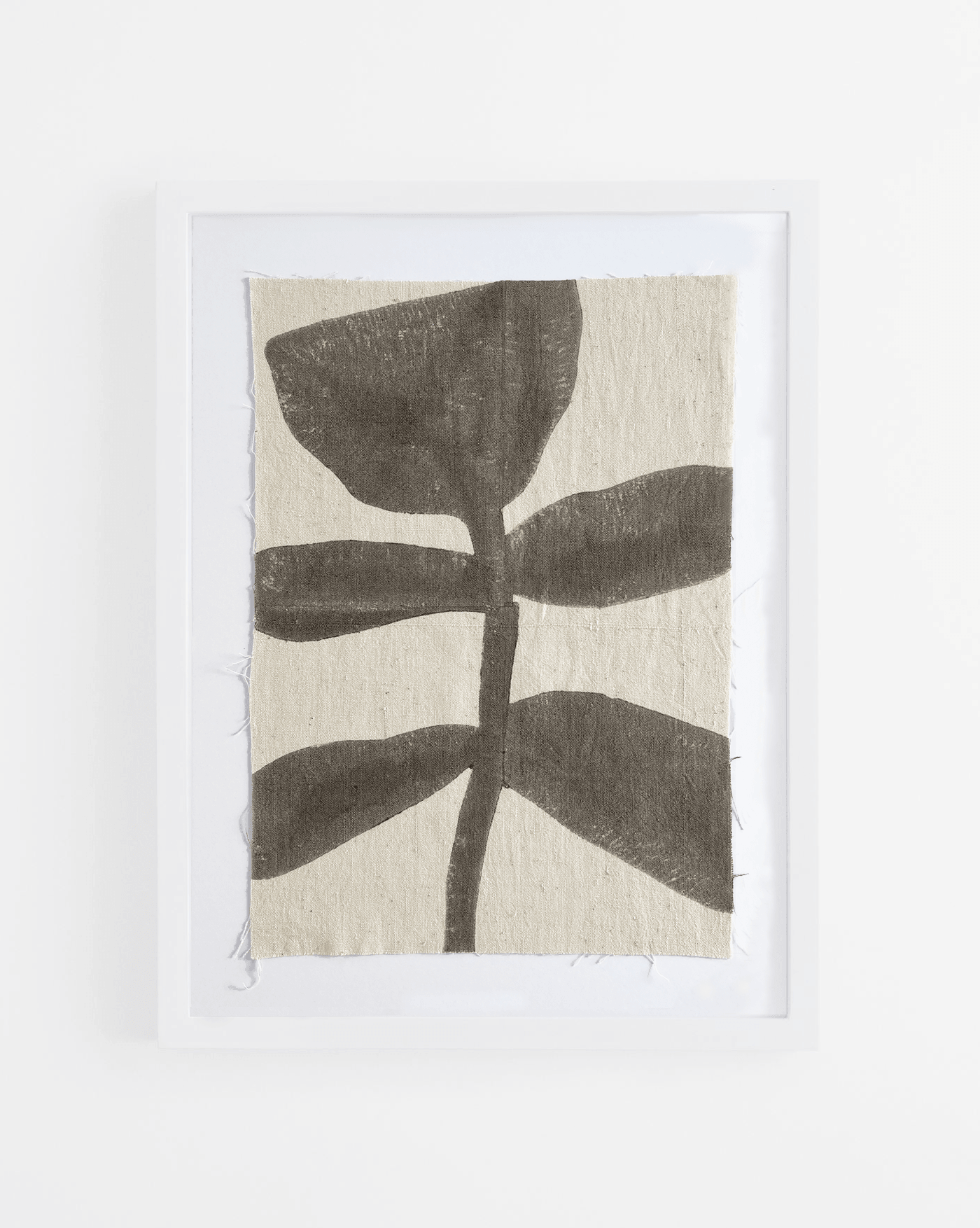 BLOCK PRINT ART | charcoal plant - PO-EM