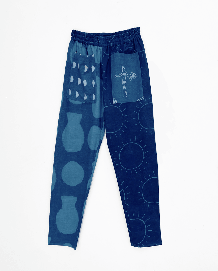 Lento Lounge Soft Pants in Indigo Combo