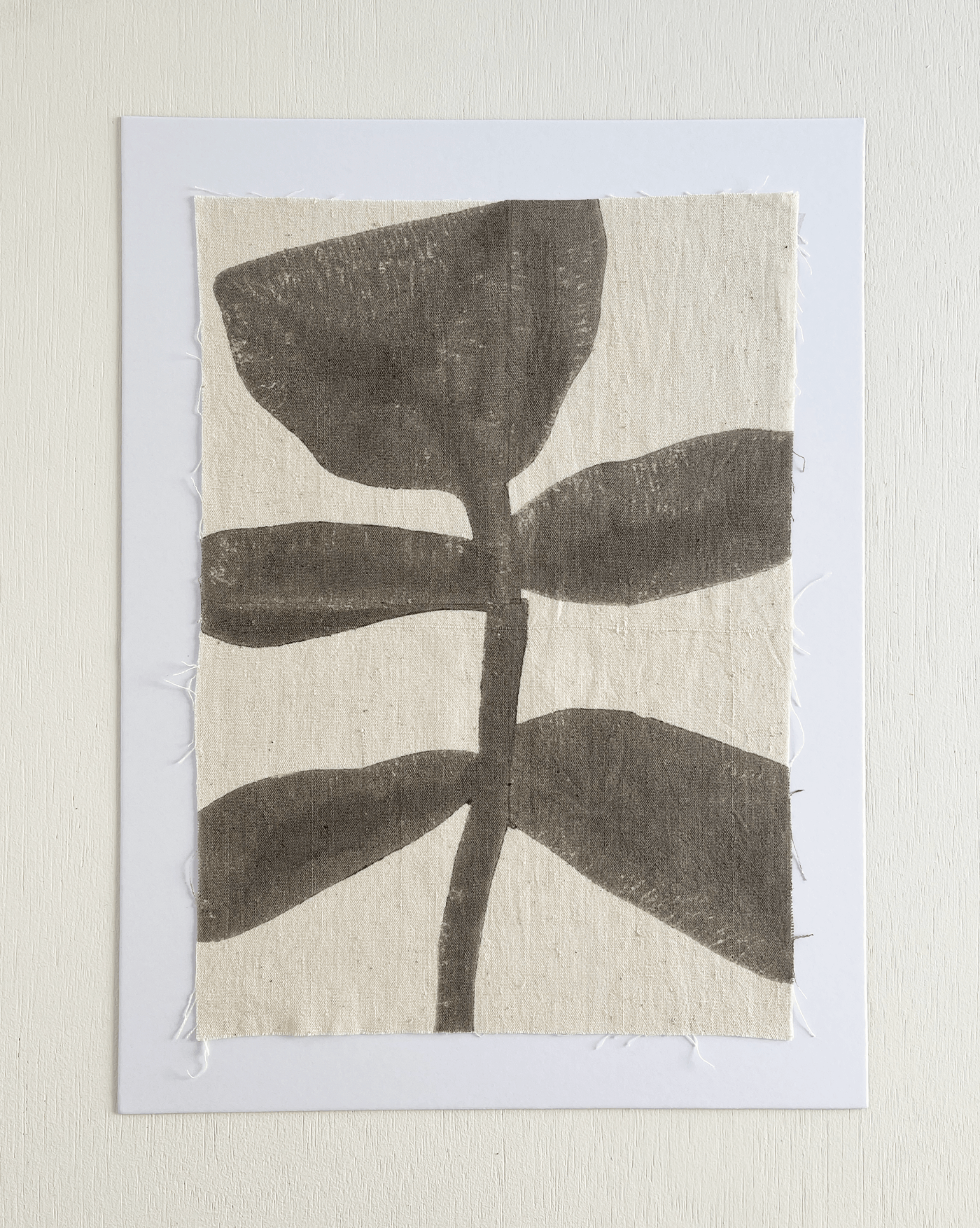 BLOCK PRINT ART | charcoal plant - PO-EM