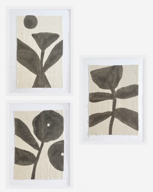 BLOCK PRINT ART | charcoal collection