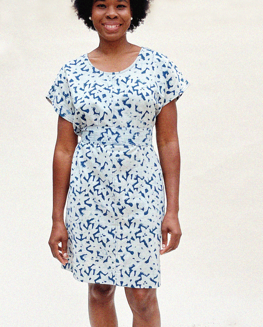 ROMA DRESS | indigo flor - PO-EM