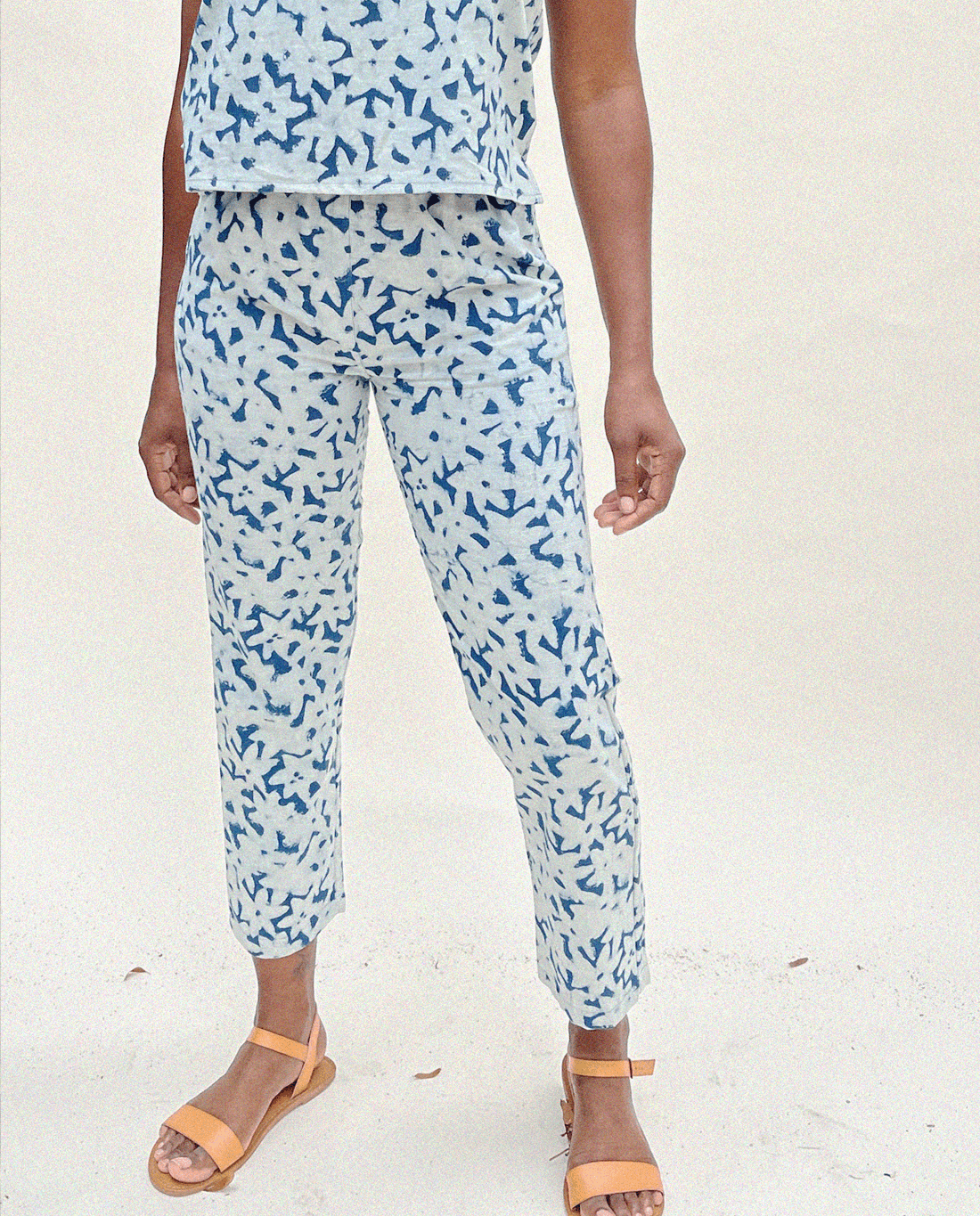 LOUNGER PANT | indigo flor - PO-EM