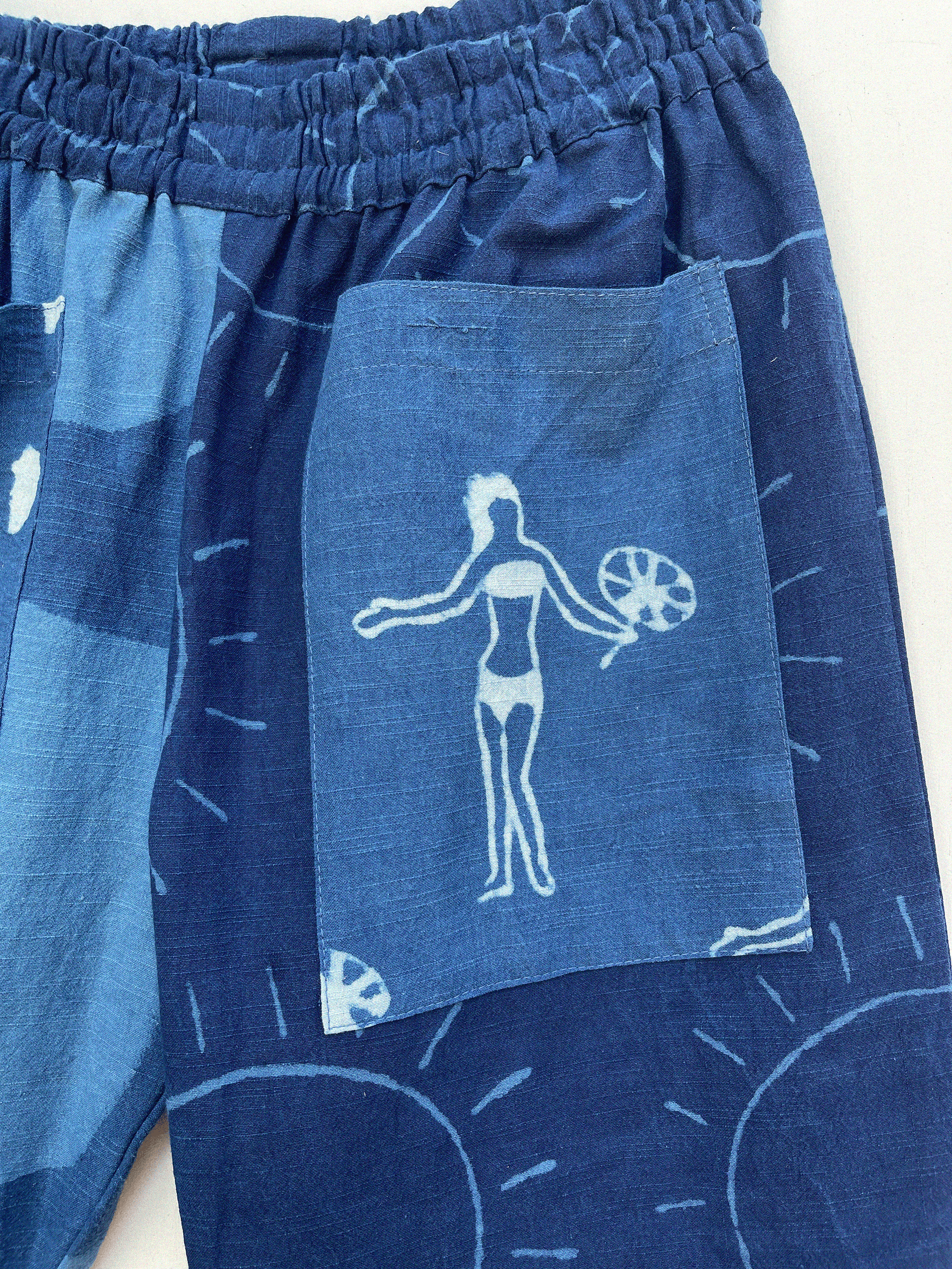 Lento Lounge Soft Pants in Indigo Combo