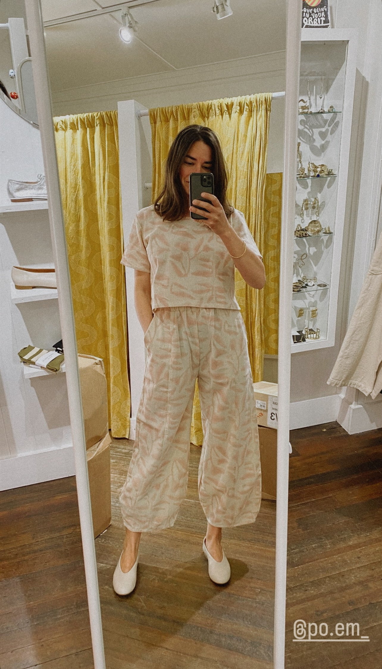 The Palace Pant in Botanical Block Print