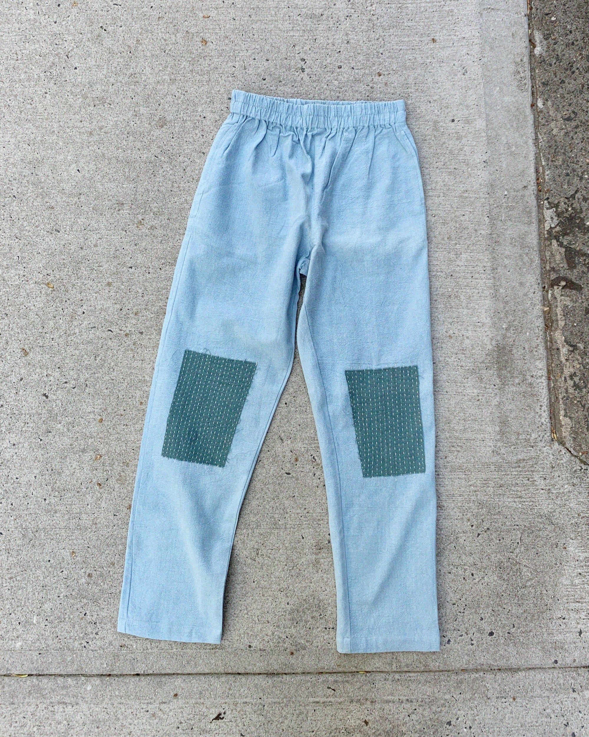 PO-EM Indigo Lounger Pants with Hand-Stitching