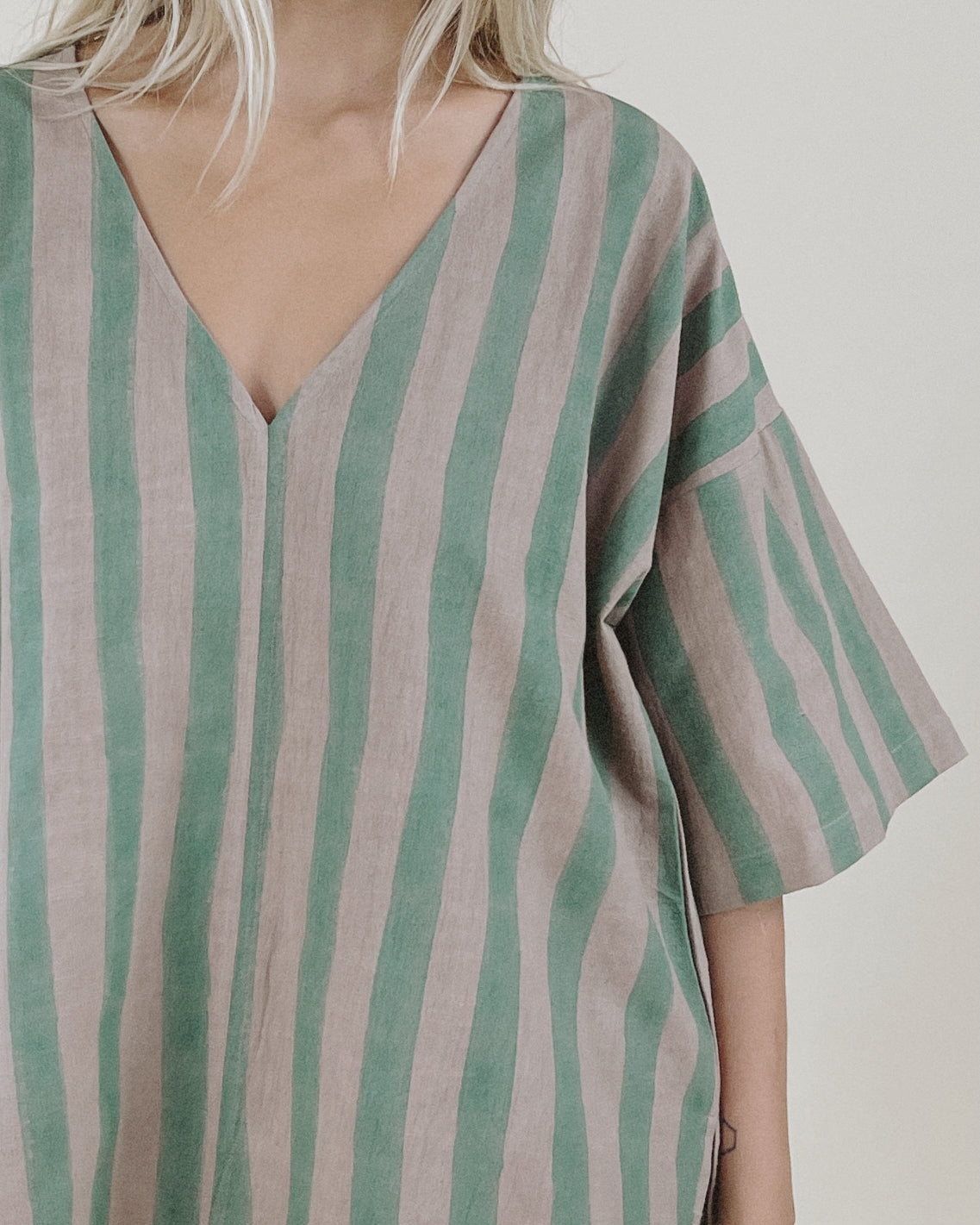 PO-EM You-Are-Loved Tunic Top in Sea Stripe 