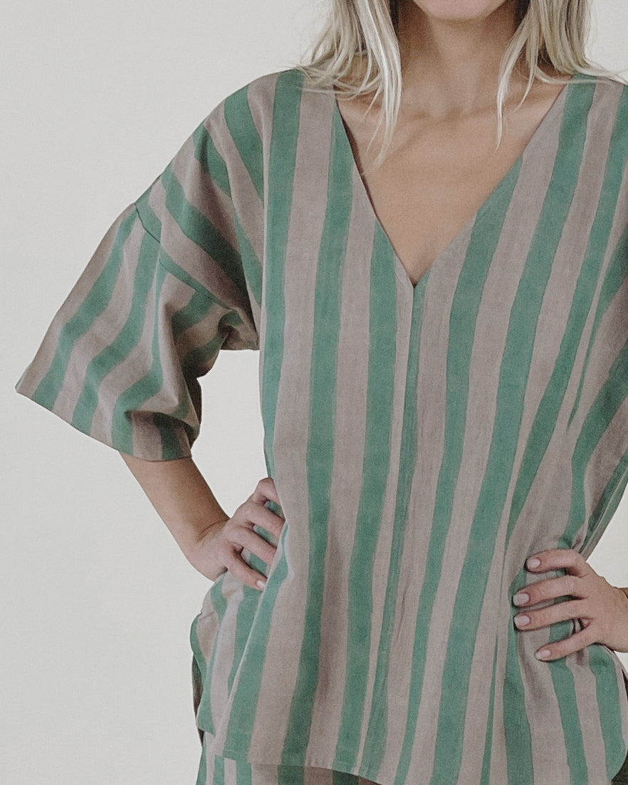 You-Are-Loved Tunic Top in Sea Stripe